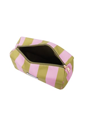 Make-up bag large stripes - Pink green h5 Picture3