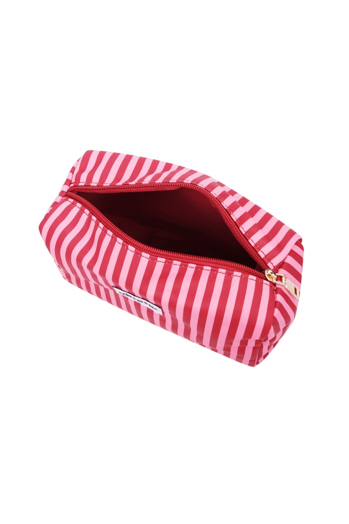 Make-up bag small stripes - Pink red Picture3