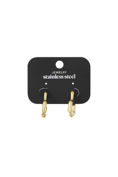 Boucles d&#39;oreilles créoles en acier inoxydable Cœur Daily Daily Bijoux pour femmes h5 Image3