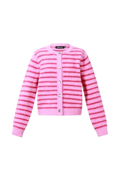 Polyesterfaser (Polyester) Strickjacke Streifen Lässige Herbst-/Winterkleidung h5 Bild4