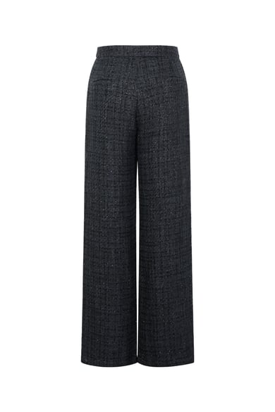 Polyesterfaser (Polyester) Gerade Hose Kariert Elegante Herbst-/Winterkleidung h5 Bild3