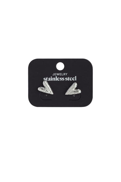 heart stud earrings with structure h5 Picture6