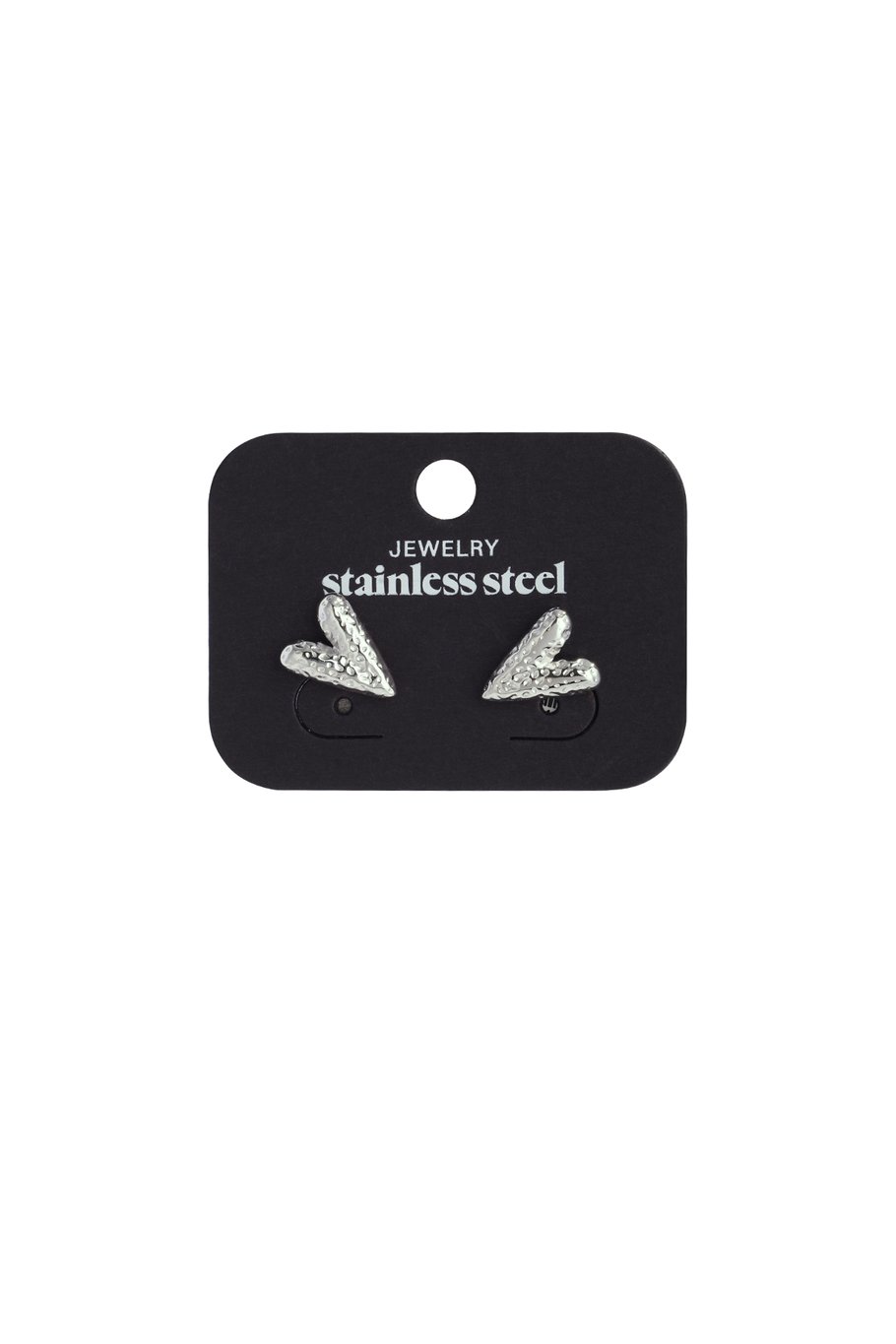 heart stud earrings with structure Picture6