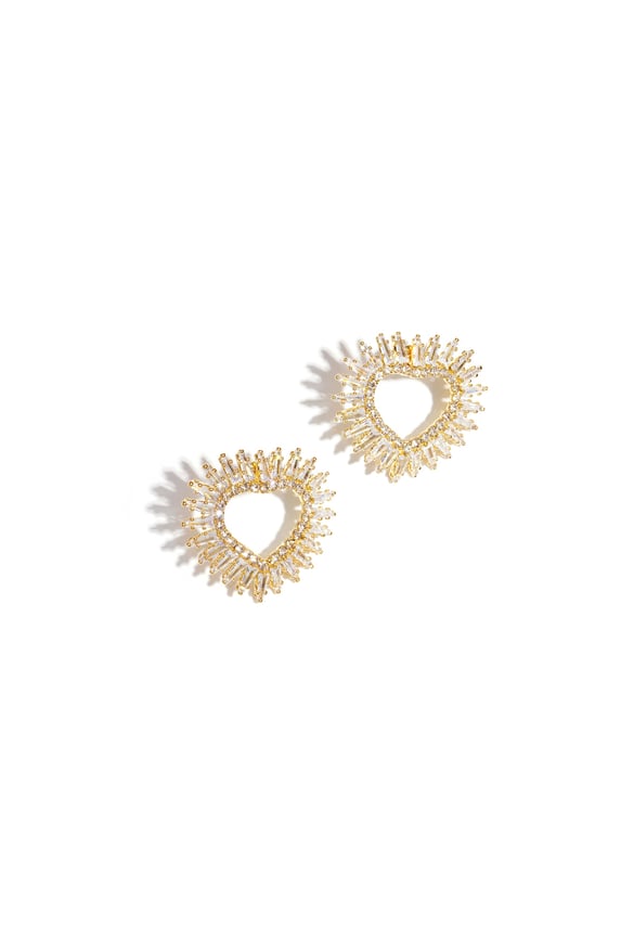 Kupfer Ohrstecker Herz Elegante Weihnachten Luxuriöse Serie Damenschmuck 2