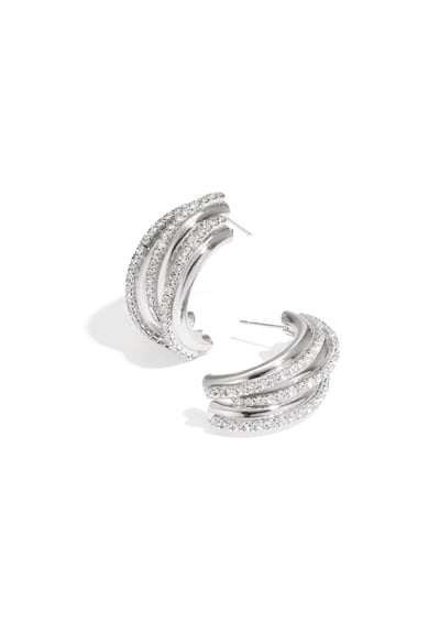 Boucles d&#39;oreilles à tige en fer de forme irrégulière, élégantes, luxueuses, de Noël, pour femmes h5 Image5