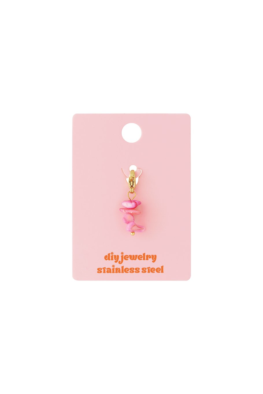 DIY-bedel voor roze pop-sieraden Afbeelding3
