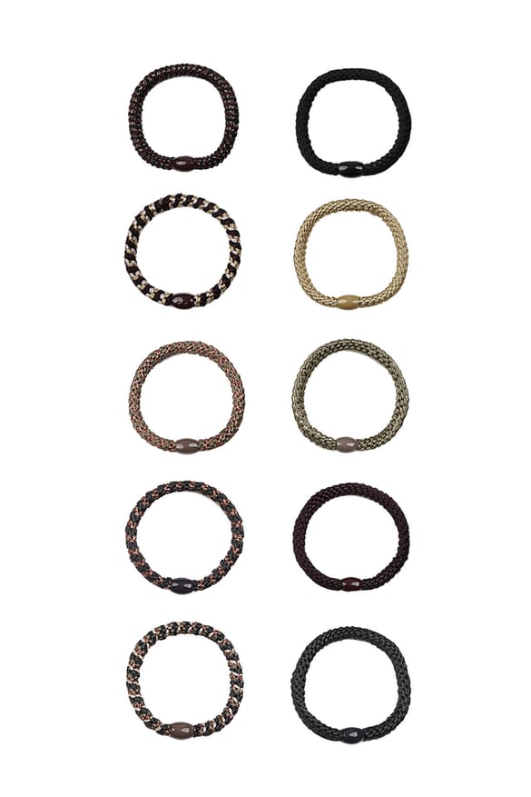 Haarelastiekjes bracelet Multi Polyester