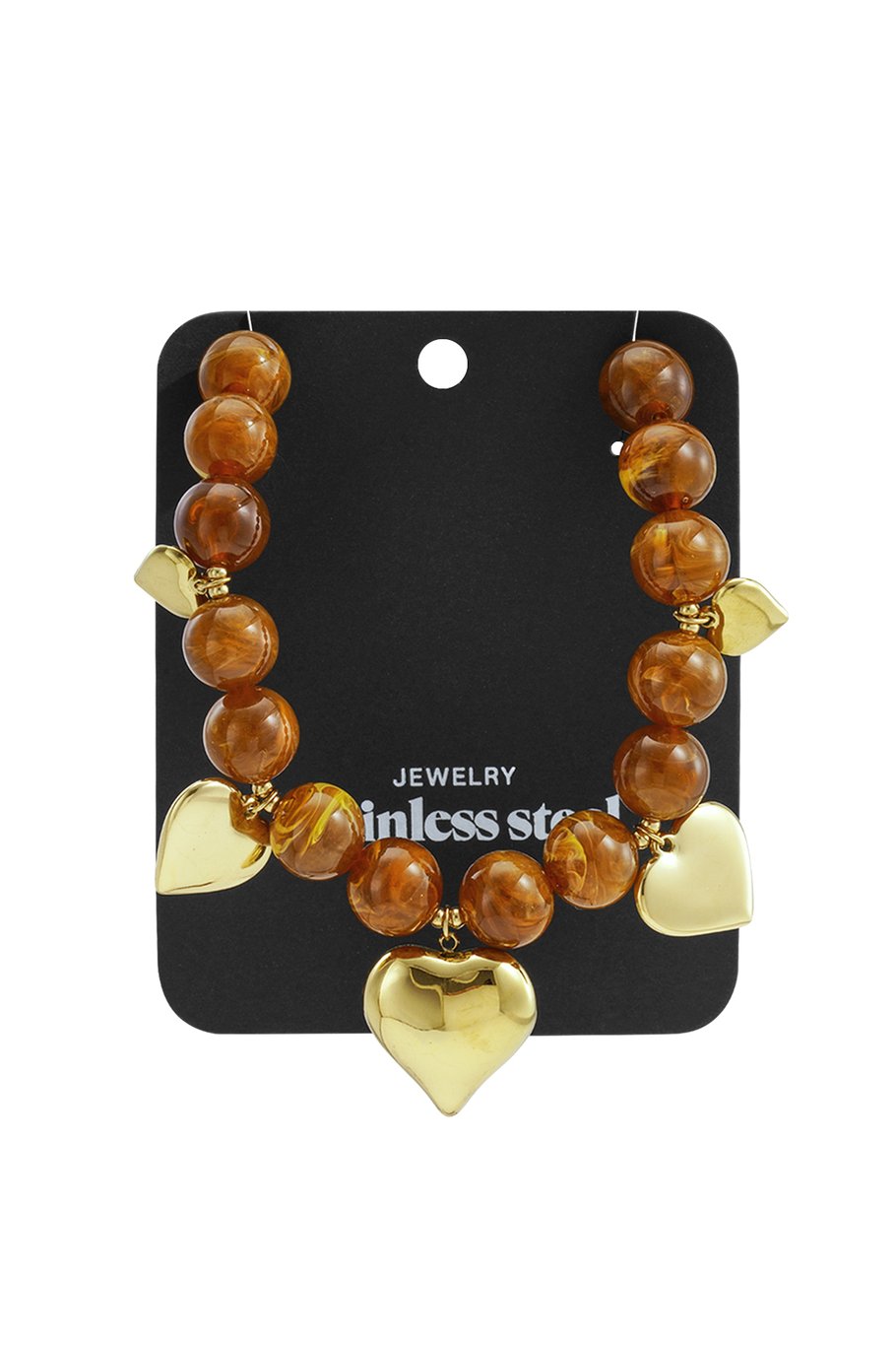 Colliers de perles en acrylique, style cœur, style décontracté, style ethnique, bijoux pour femmes Image3
