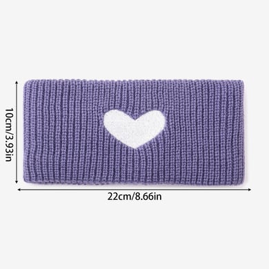 1 pezzo di fasce per capelli da donna in lana lavorata a maglia a forma di cuore h5 Immagine4