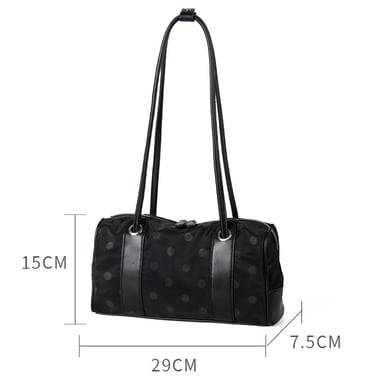 1 pezzo di borsa da donna in nylon casual a pois, serie semplice h5 Immagine5