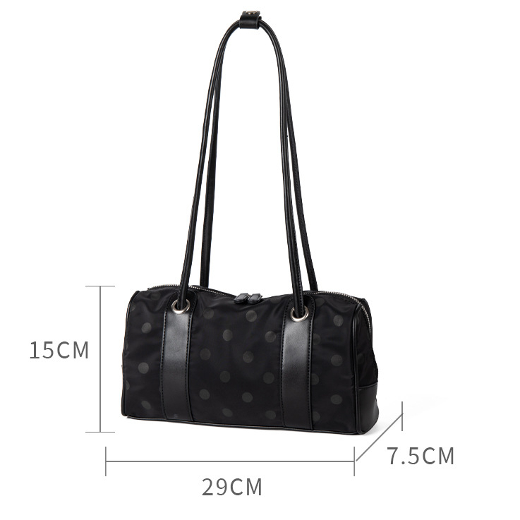 1 pezzo di borsa da donna in nylon casual a pois, serie semplice Immagine5