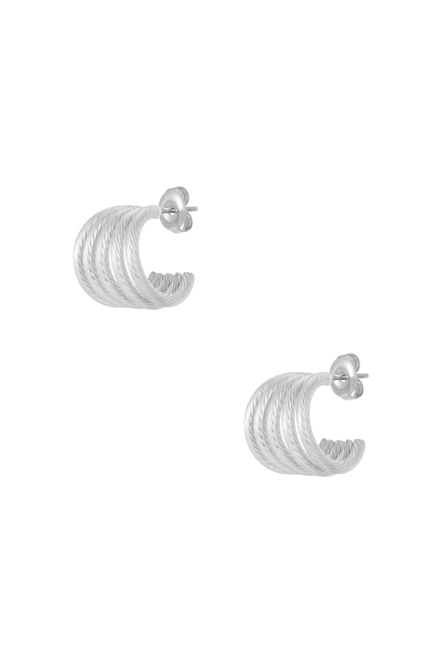 Pendientes de acero inoxidable con diseño geométrico, informal, diario, sencillo, para mujer Imagen3