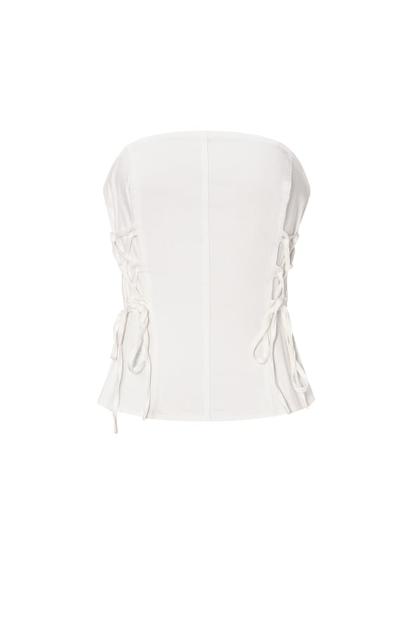 Jeans-Tube-Top mit Spitze 2