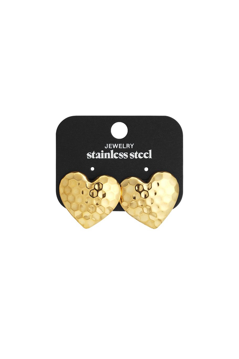 Boucles d&#39;oreilles à tige en acier inoxydable, style cœur, décontractées, simples et quotidiennes, bijoux pour femmes Image3