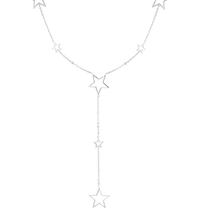 long necklace with different star charms h5 