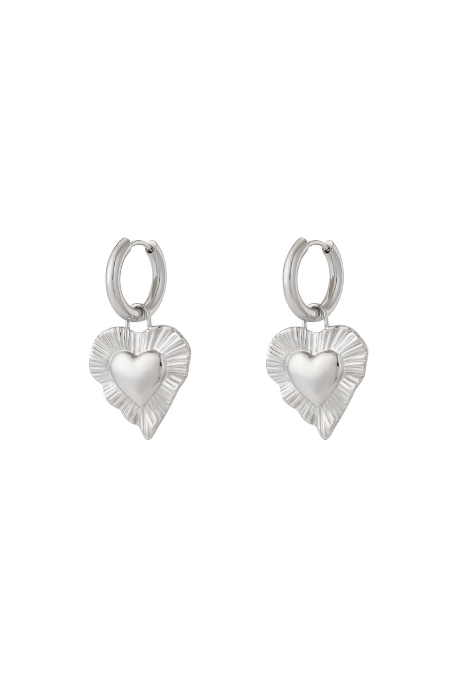 Pendientes de corazón radiante Imagen3
