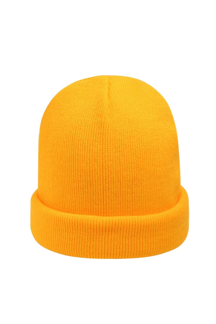 Beanie Rainbow Colors Yellow Acrylic 