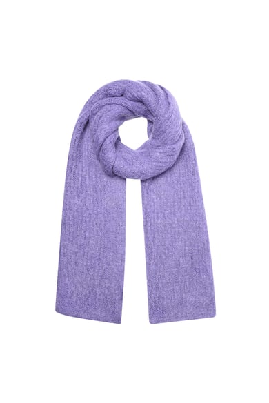Scarf knitted plain - black h5 