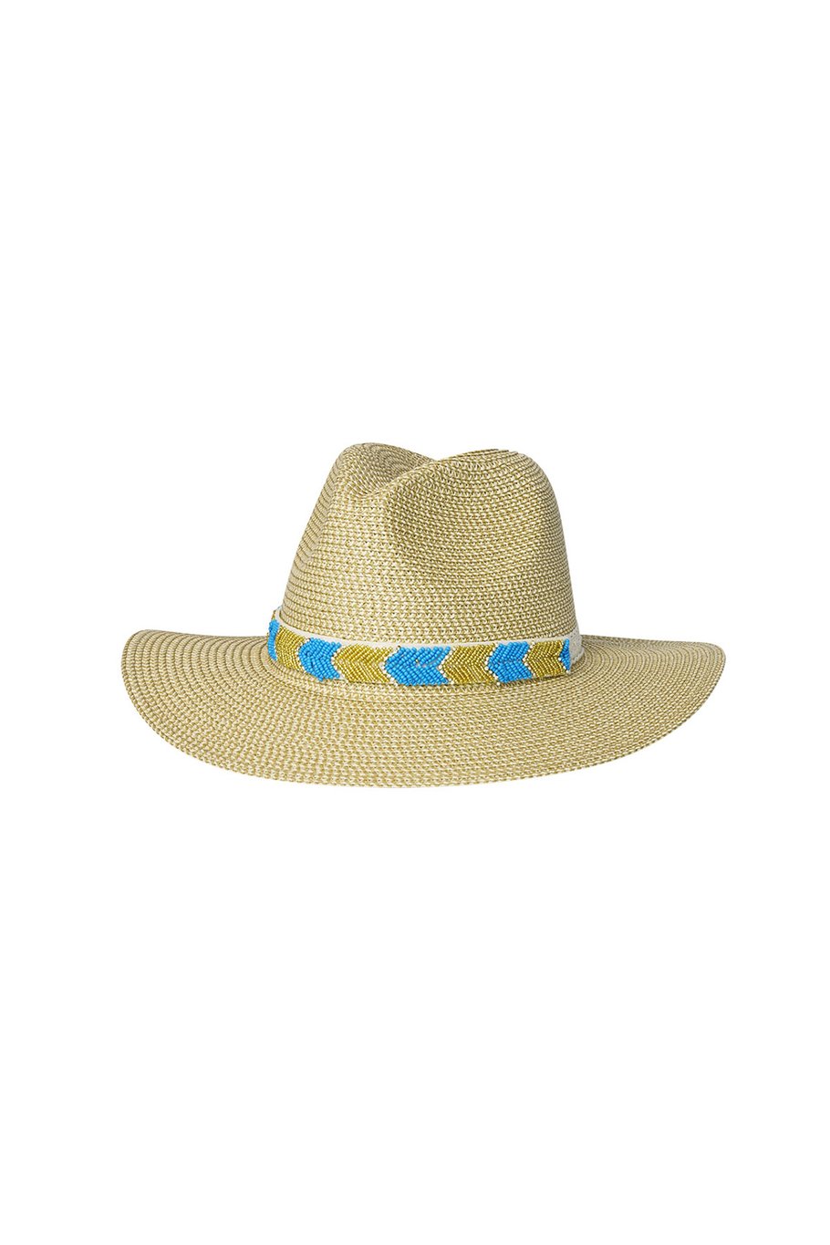 Sommerhut mit buntem Detail – beiges Papier