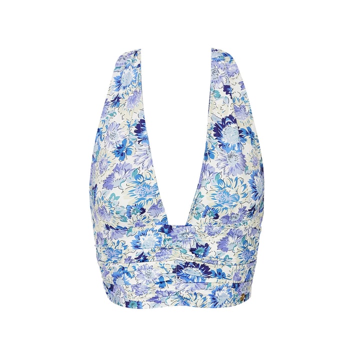 Top floral print - blue M 