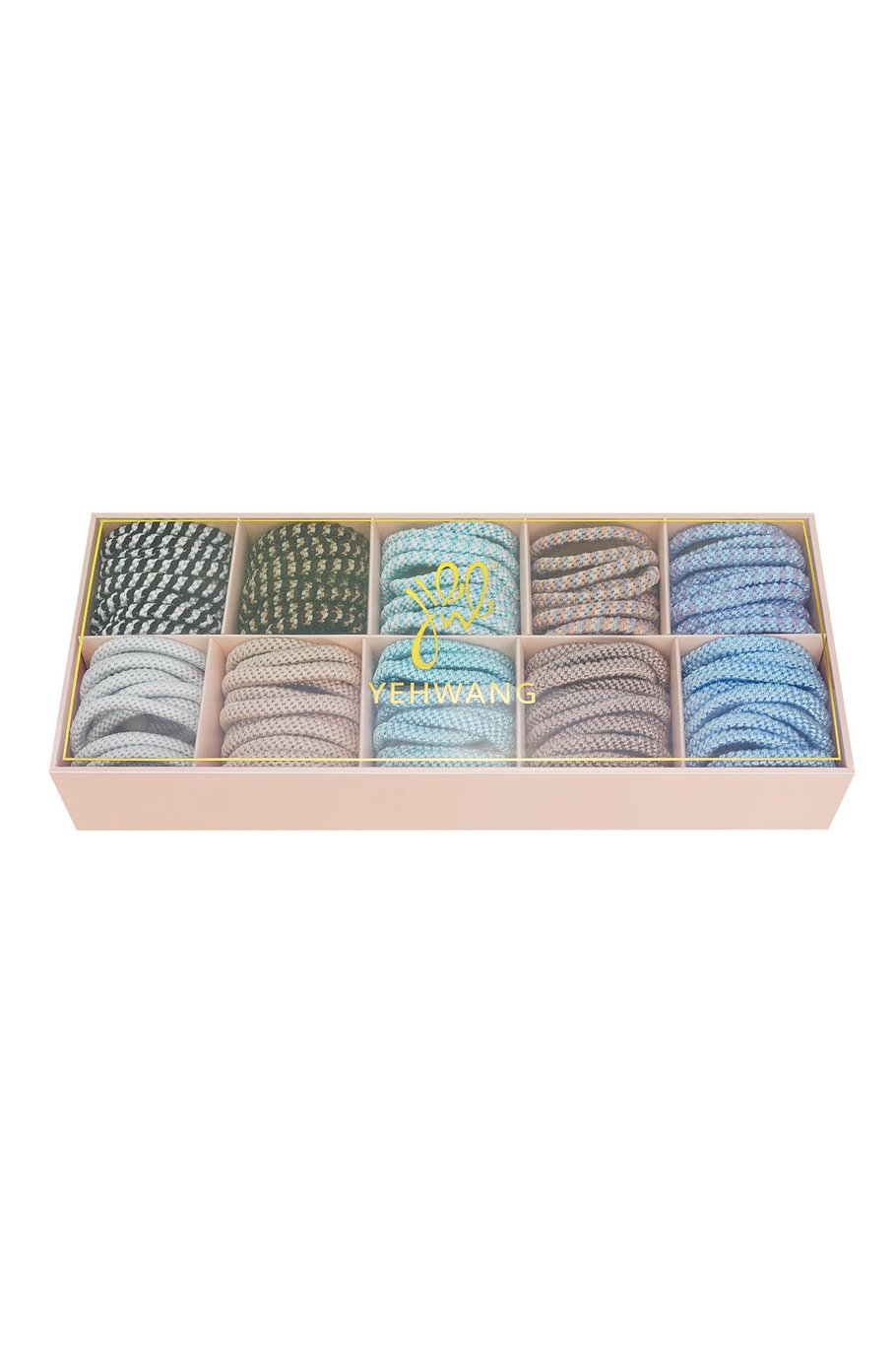 Set haarelastiekjes/armbandjes pastelkleuren Multi Polyester Afbeelding2