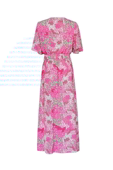 Maxikleid Blumendruck Rosa S h5 Bild3