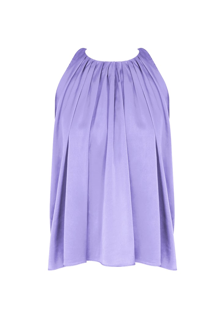 Satin Top Purple S 