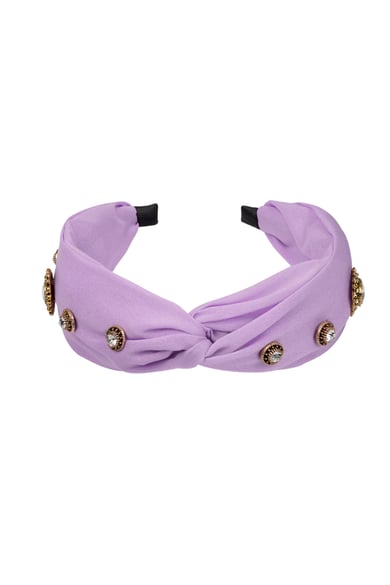 Stirnband mit Statement-Steinen – lila h5 Bild3