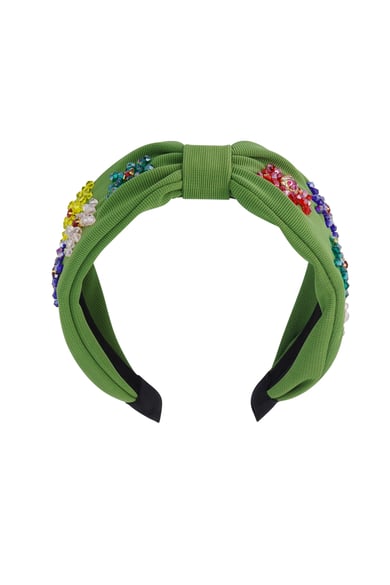 Haarband Grüne Blumen - Polyester h5 Bild5