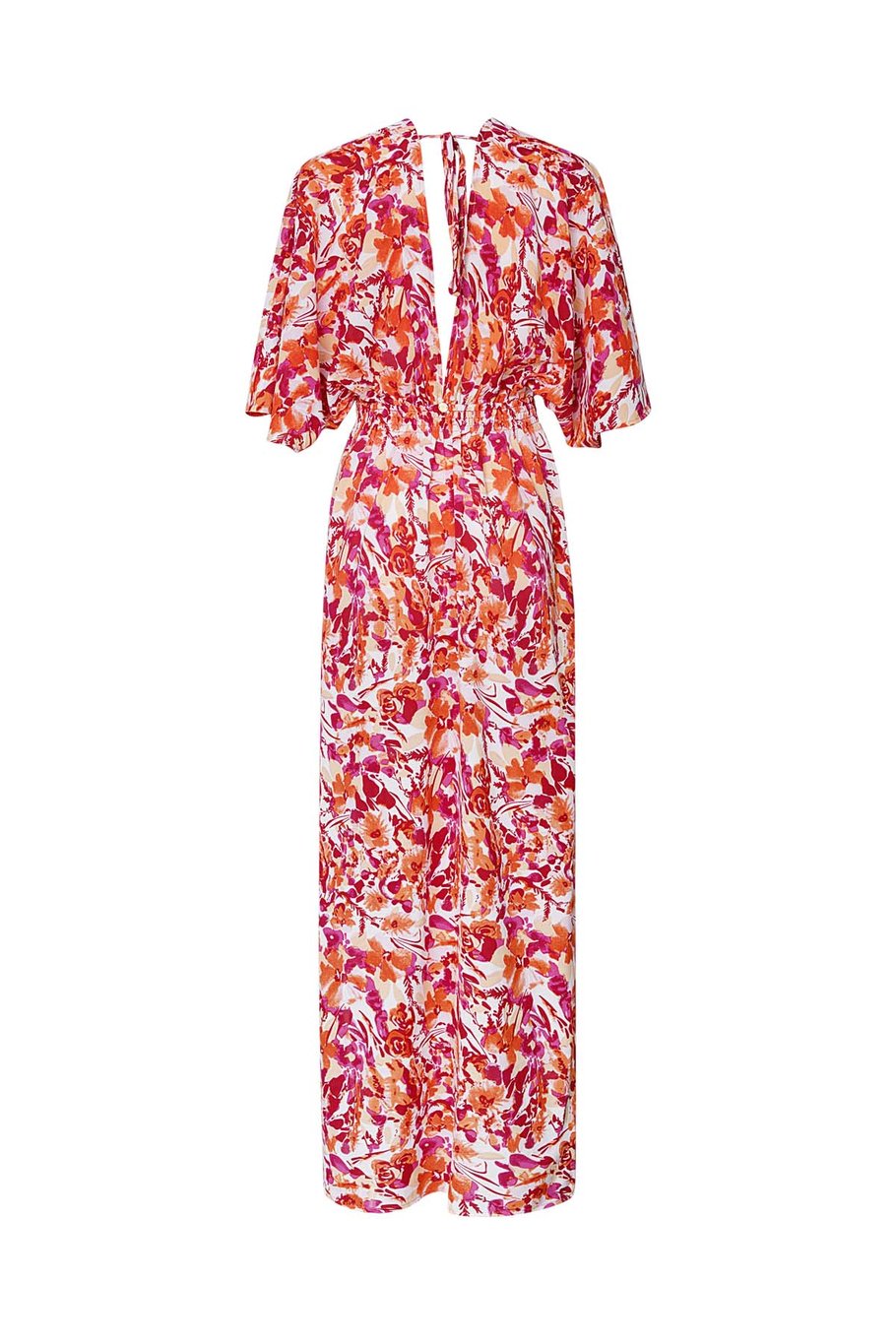 Robe cintrée fleurs - orange/rose Image8