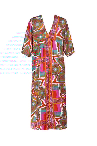 Maxikleid Happy Print - orange/rot h5 Bild10