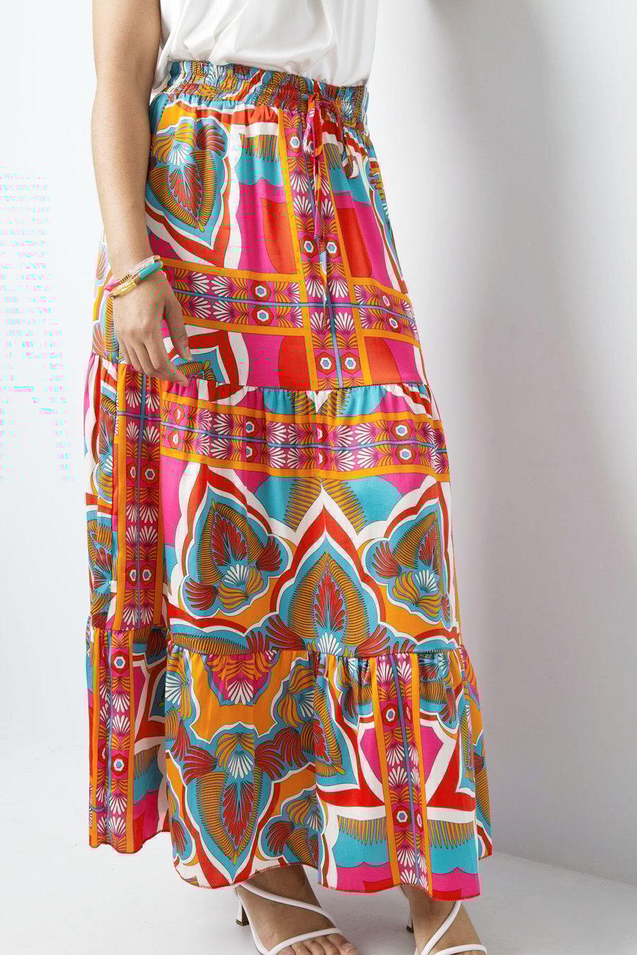 Maxi falda estampado feliz - verde/morado h5Imagen8