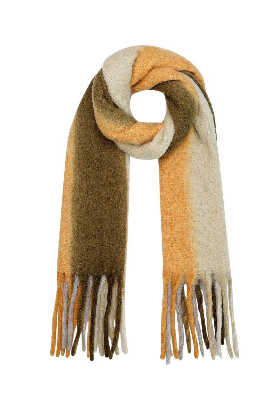Winter scarf ombre colors gray