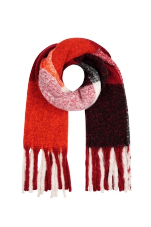 Scarf ombre multi - red h5 