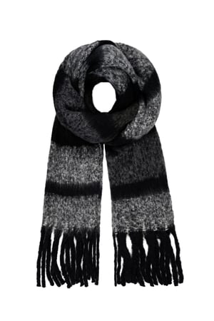 Scarf with stripes multi - black h5 