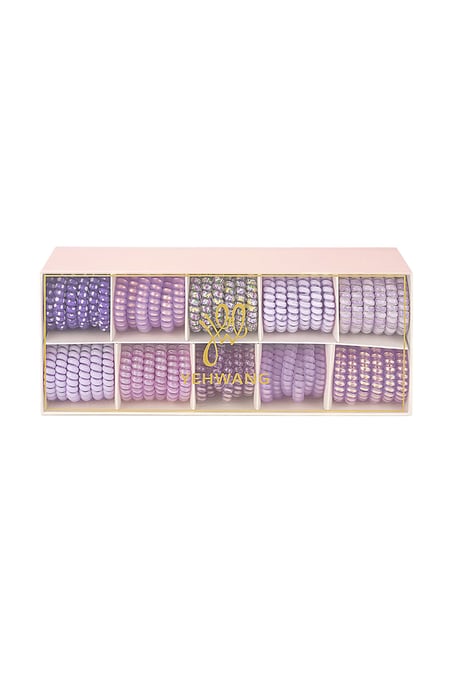 Twist rubber bands/bracelets - lilac