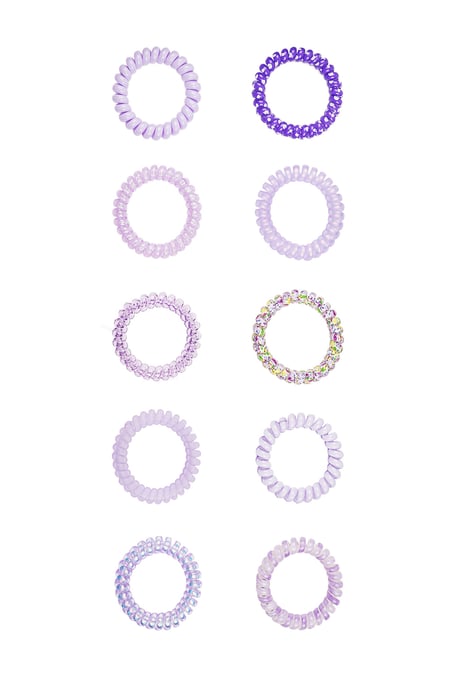 Twist rubber bands/bracelets - lilac 2