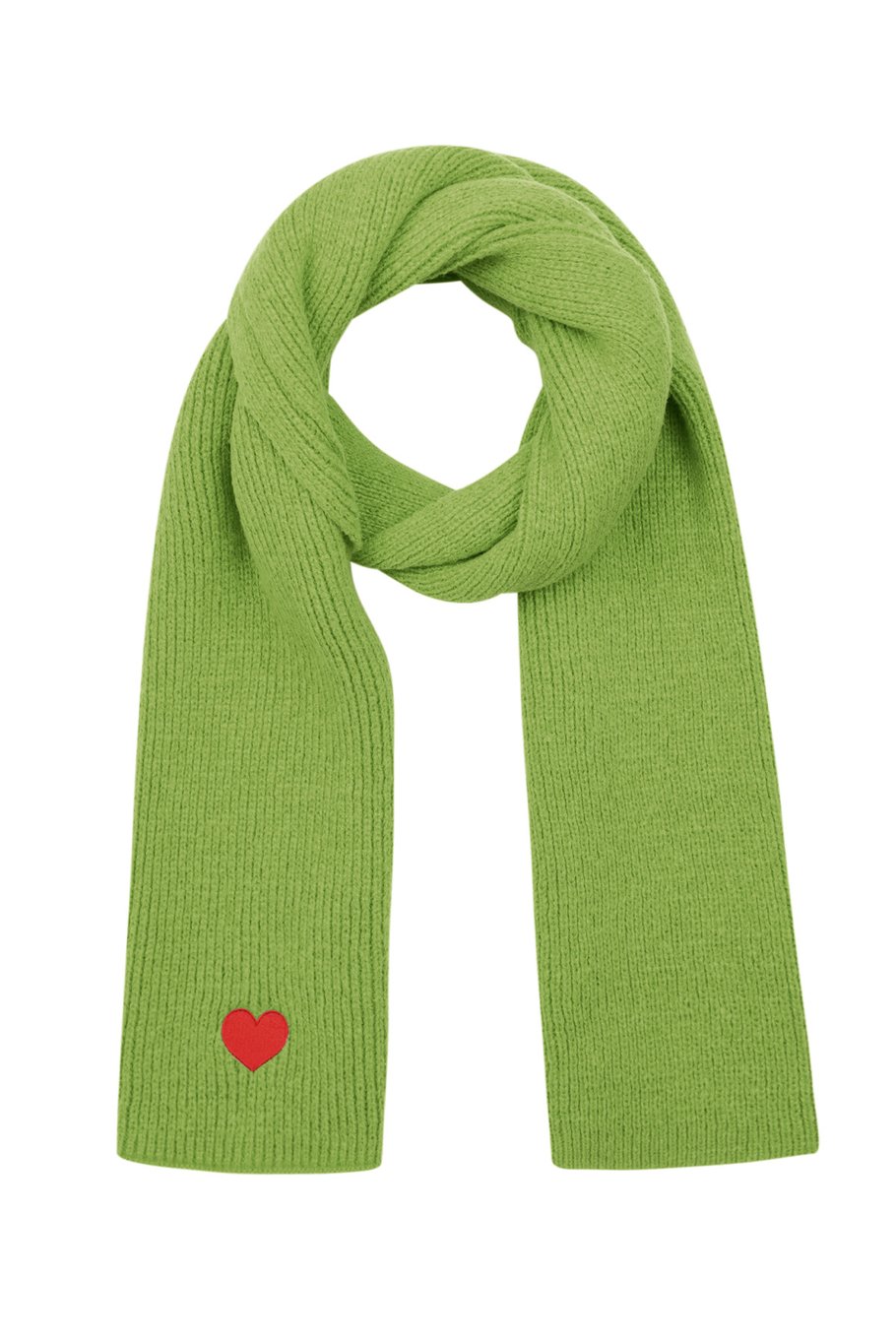 Winter scarf with heart detail - pink
