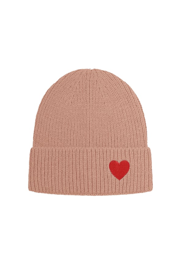 Hut mit Herzdetail – rosa