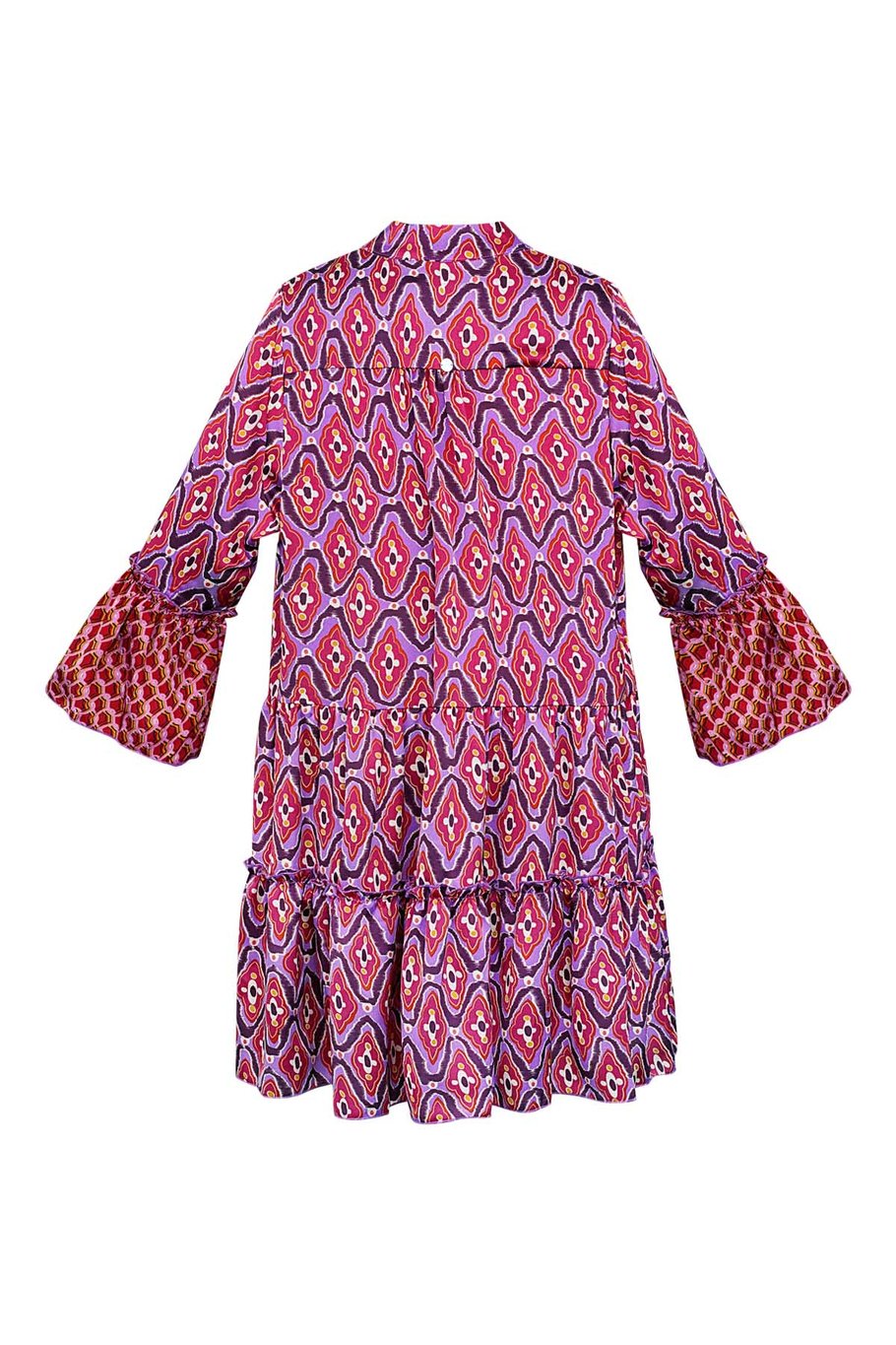 Kleid mit Happy-Print – rosa/lila Bild7