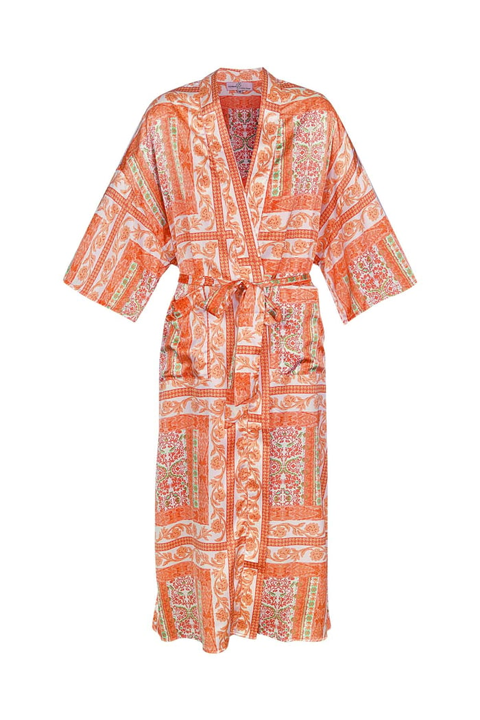 Kimono busy print - orange 