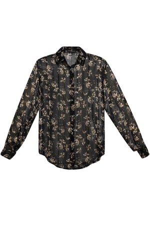 Blouse floral print black h5 