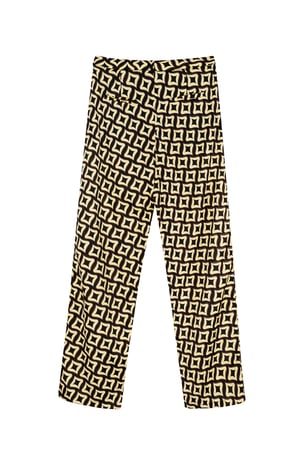 Hose mit Retro-Print in Schwarz h5 Bild6