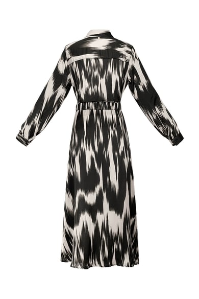 Robe longue imprimé wipe - noir/beige h5 Image2
