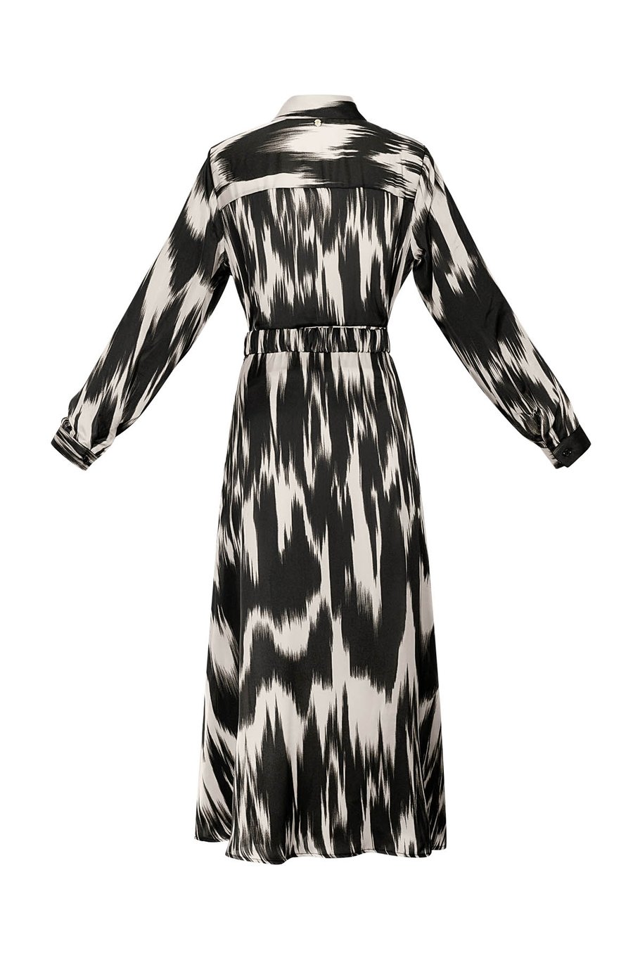 Robe longue imprimé wipe - noir/beige Image2