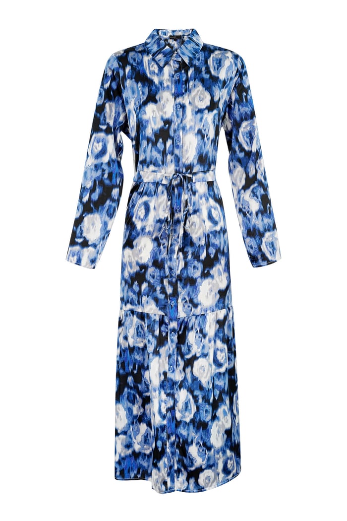 Maxi dress floral print blue 