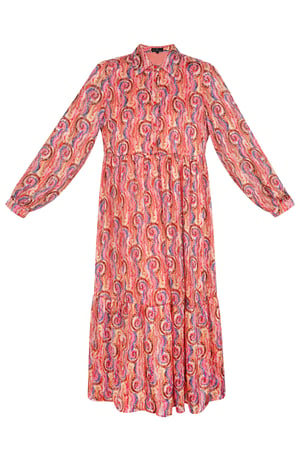 Dress paisley print orange h5 