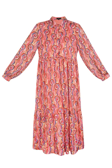 Dress paisley print orange 2