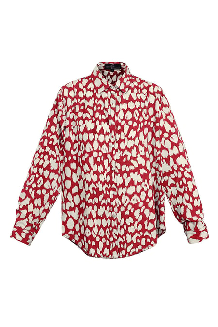 Blouse panther print red 2