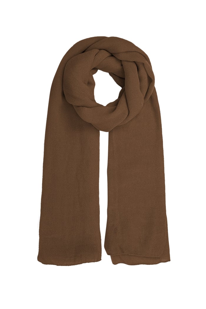 Scarf solid color - brown 